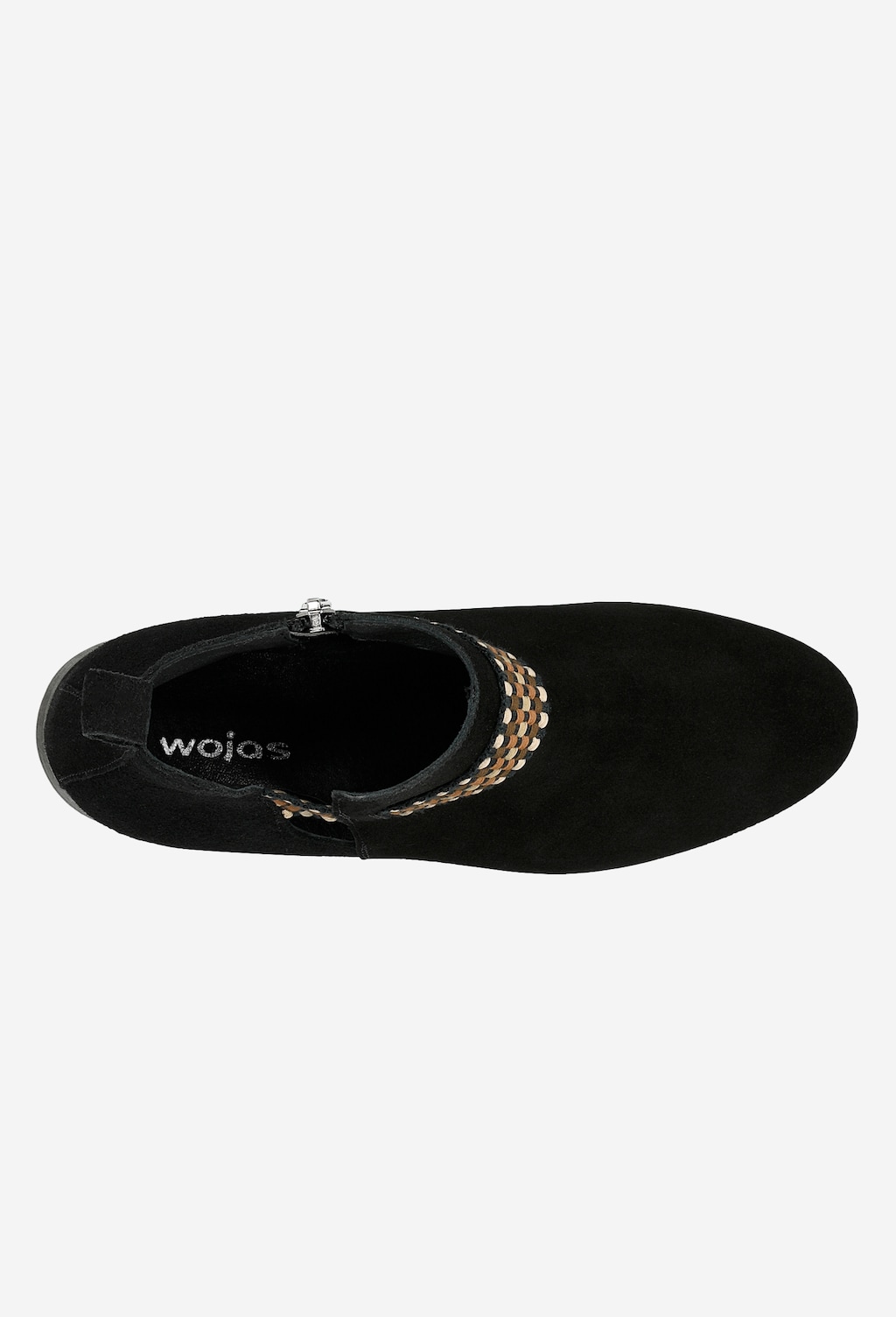 Čierne kožené dámske členkové čižmy na každý deň 55097-61 Widok 5