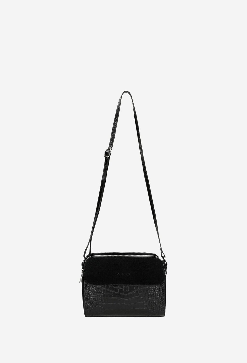 Czarna torebka damska z ozdobnym tłoczeniem 80113-71 Widok 5