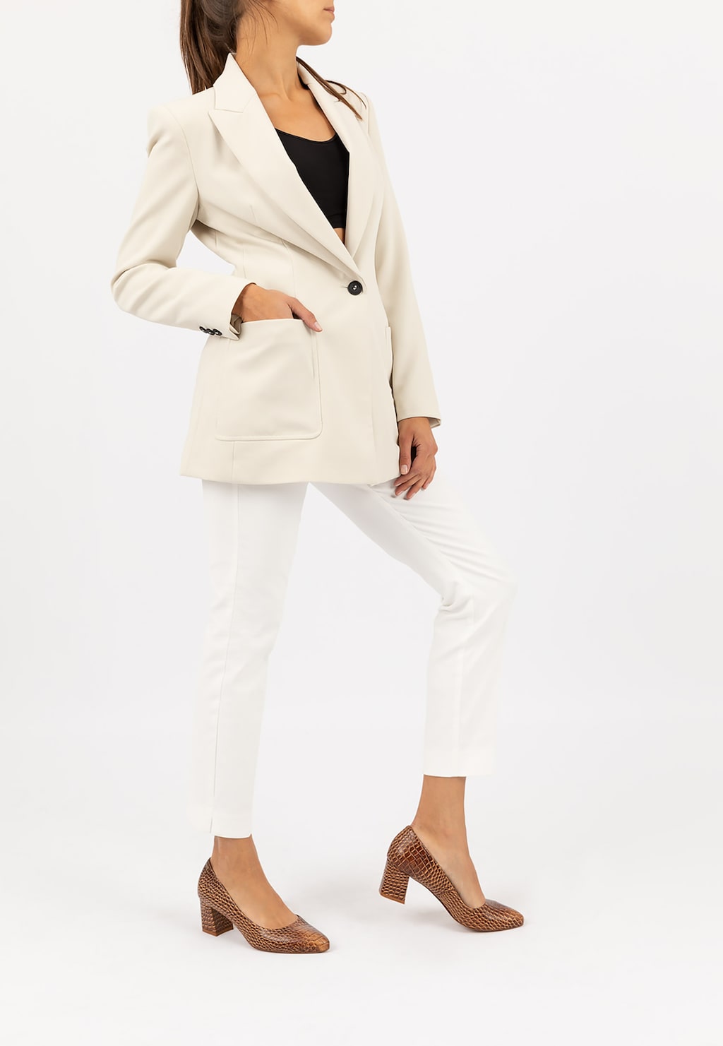 Elegantné dámske lodičky zo zvieracím vzorom 9296-52 Widok 1