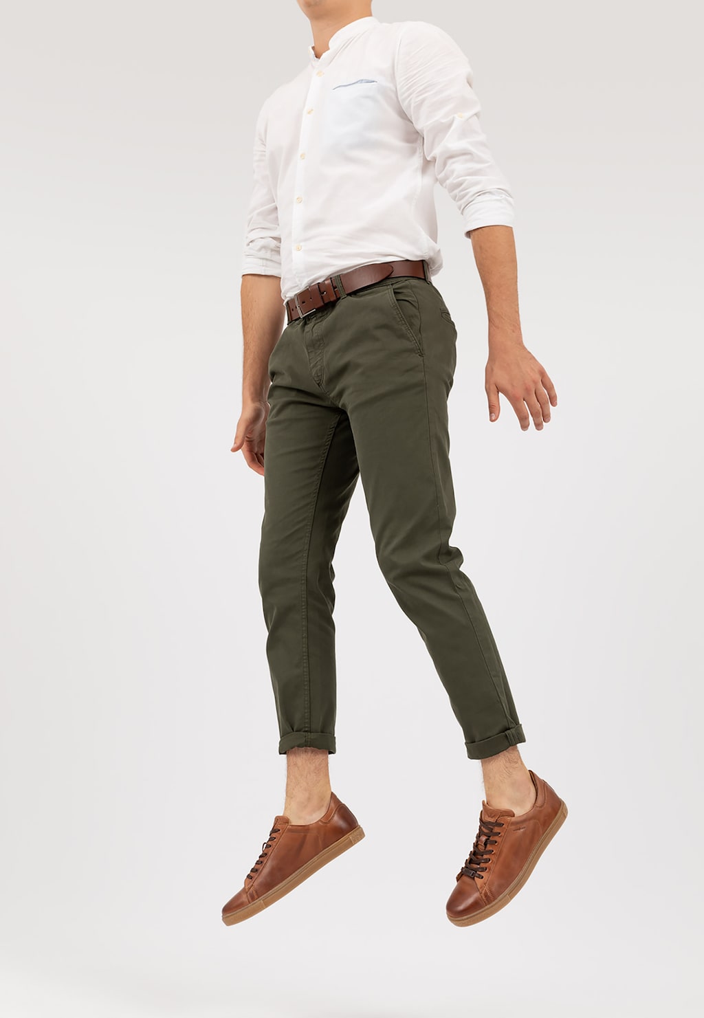 Pánske botasky z pravej lícovej kože do práce aj na výlet 9060-53 Widok 1