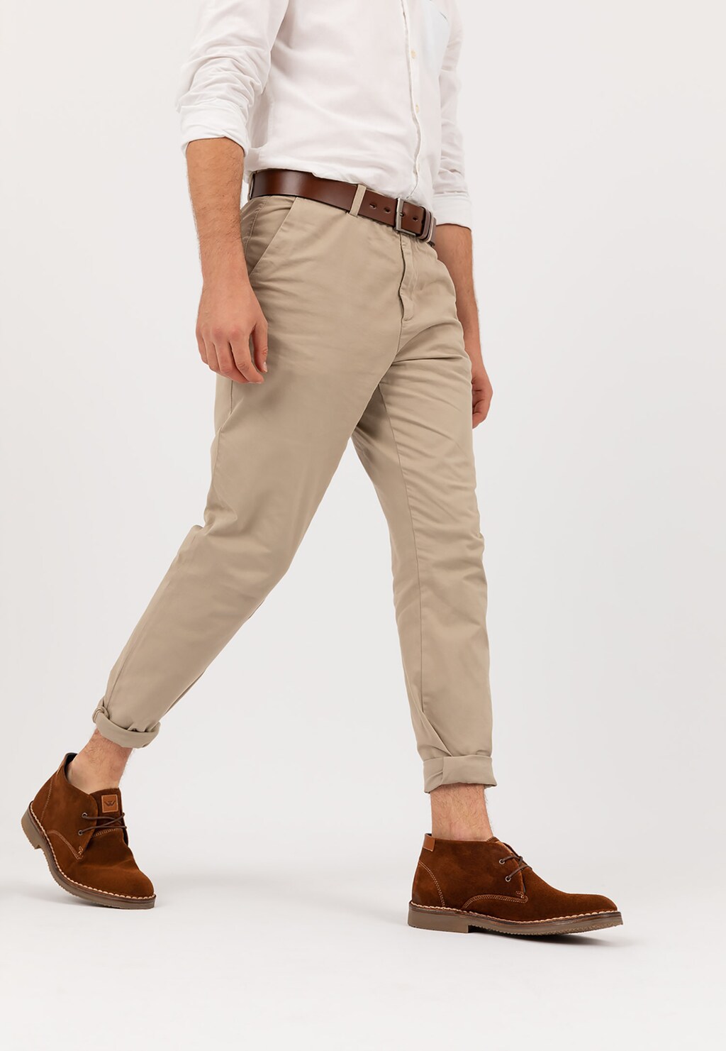 Brązowe trzewiki męskie 24001-62 Widok 1