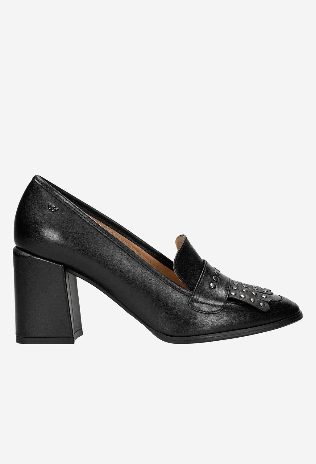 Štýlové vysoké dámske poltopánky z lícovej kože 46076-51 Widok 2