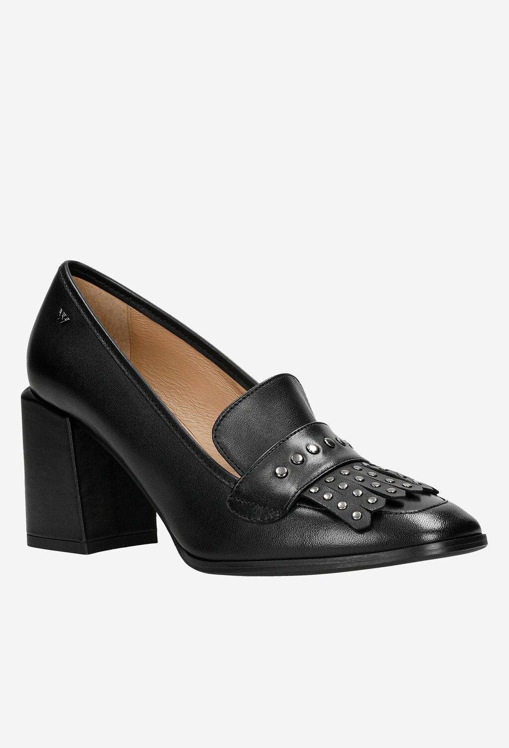 Štýlové vysoké dámske poltopánky z lícovej kože 46076-51 Widok 3