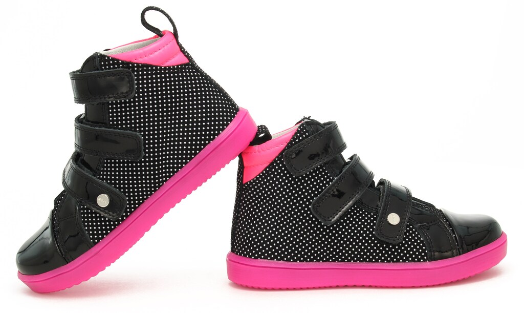 Trzewiki BARTEK 17364-002, dla dziewcząt, czarno-różowy Widok 6