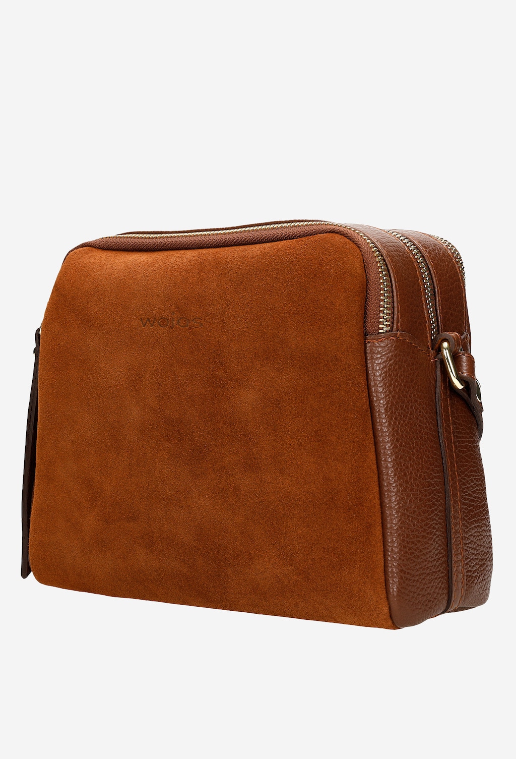 Brązowa torebka damska z dwoiny welurowej 80118-62 Widok 3