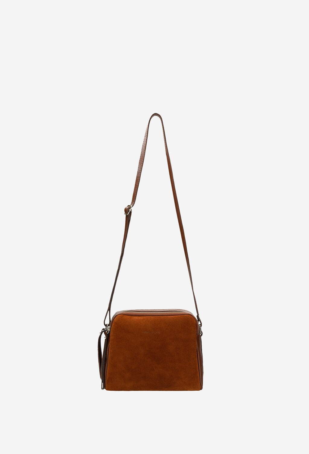 Brązowa torebka damska z dwoiny welurowej 80118-62 Widok 5