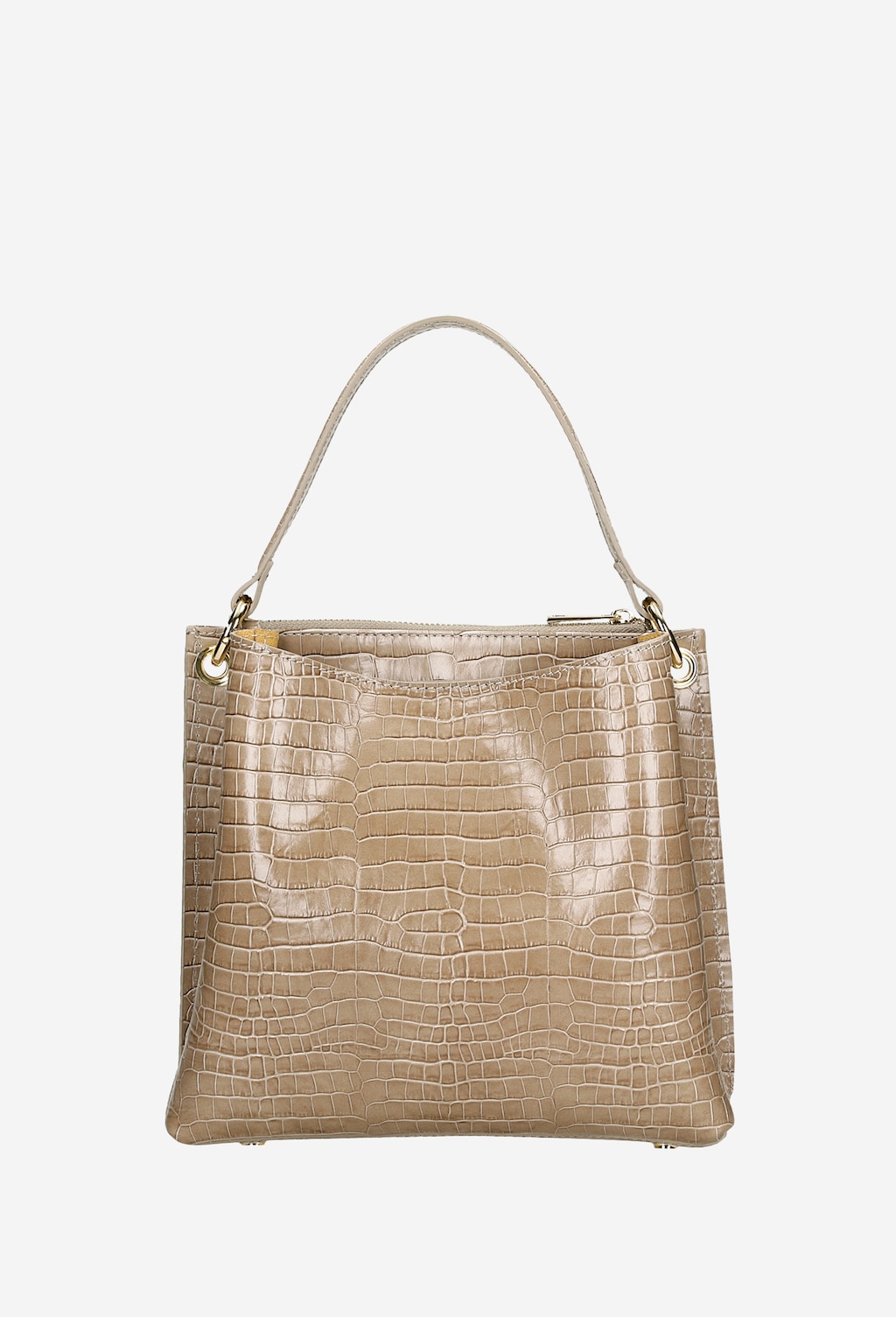 Béžová dámská kabelka s efektem hadí kůže 80016-52 Widok 3