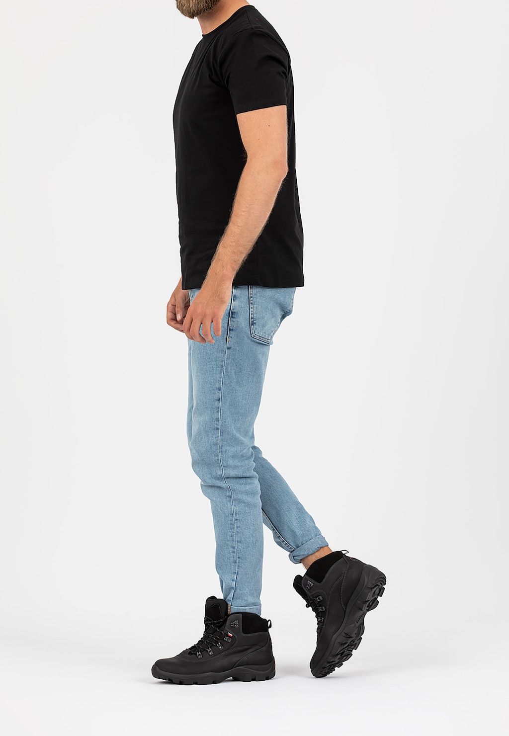 Czarne trzewiki męskie 8239-71 Widok 1