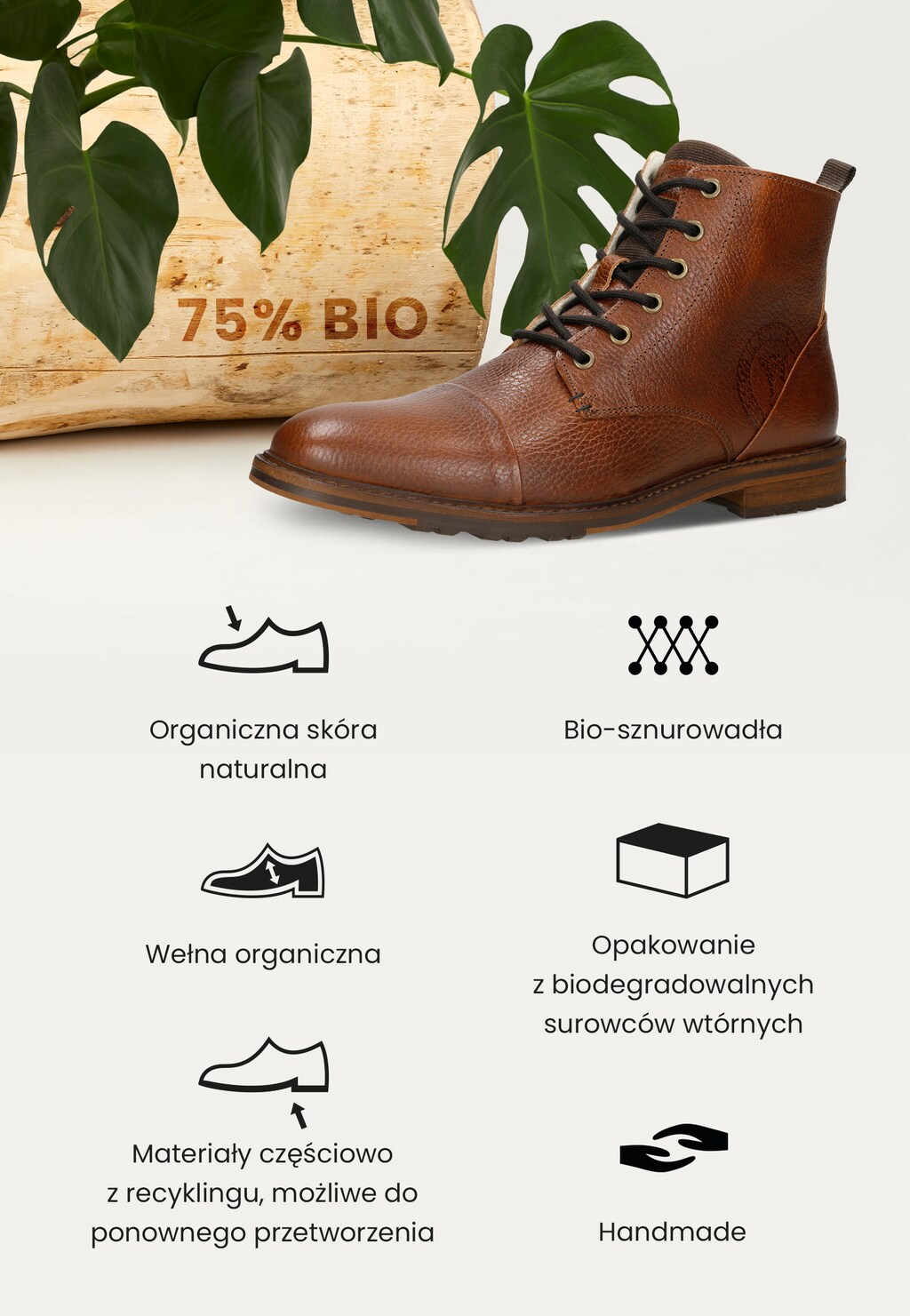 Hrejivé hnedé pánske zimné čižmy na chladné večery 24023-53 Widok 1