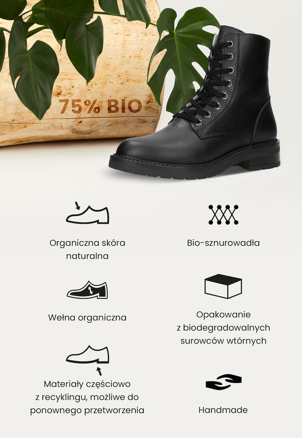 Jednoduché dámske členkové čižmy z prírodnej kože 64034-51 Widok 1