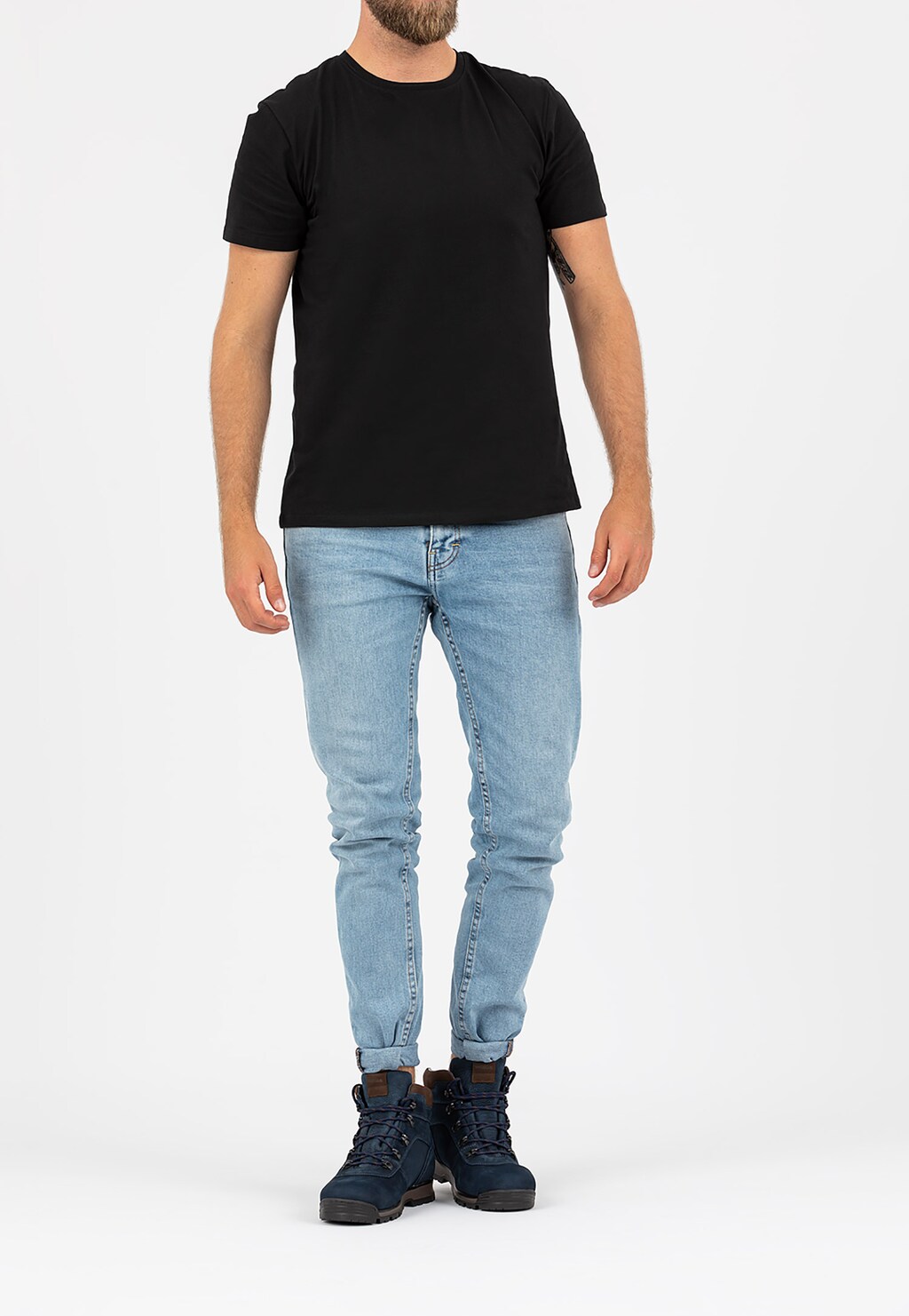 Granatowe sznurowane trzewiki męskie 6219-26 Widok 1