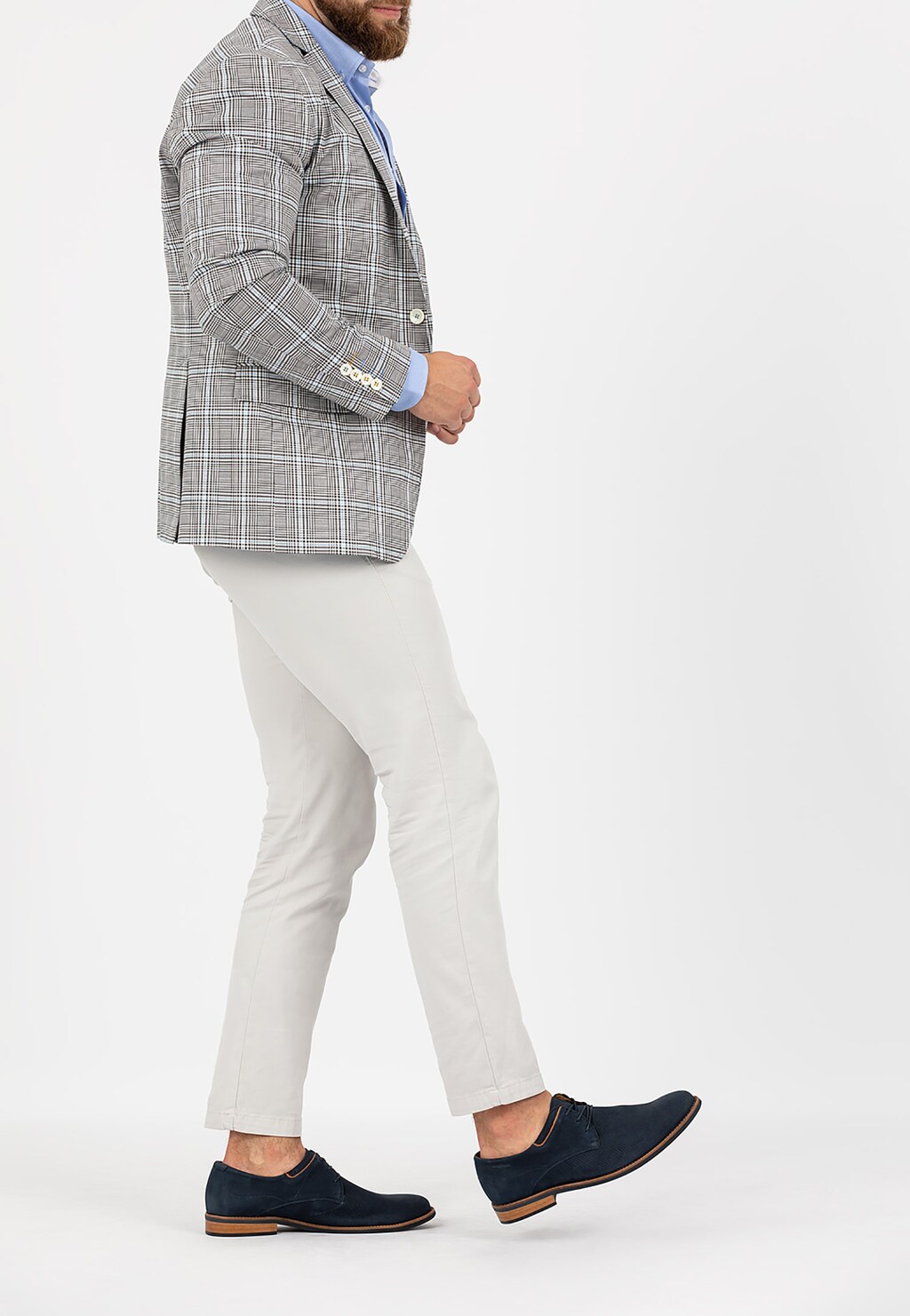 Wygodne granatowe półbuty męskie ze sznurowaniem 7025-26 Widok 1