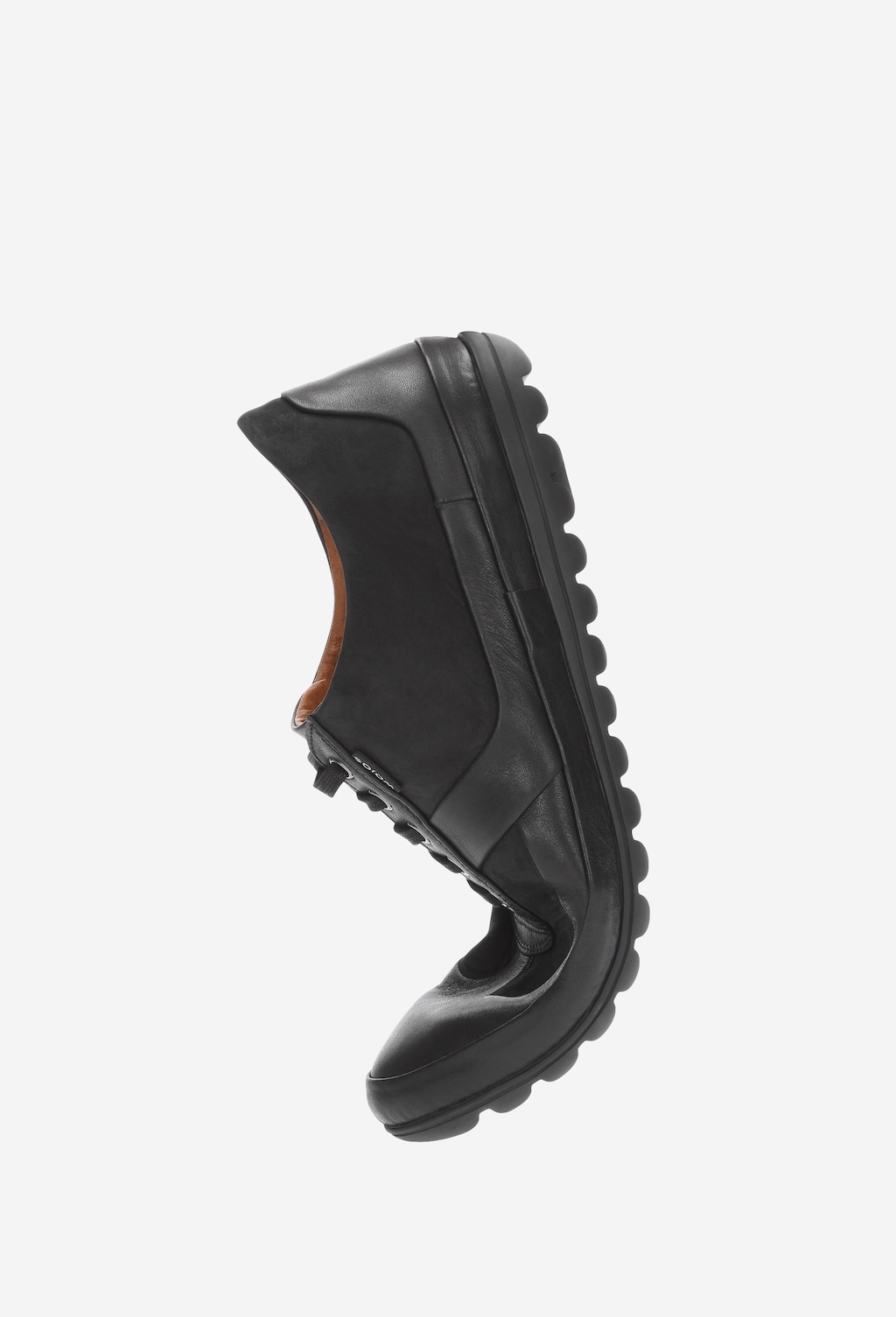 Czarne półbuty męskie na podeszwie overflex 8028-71 Widok 7