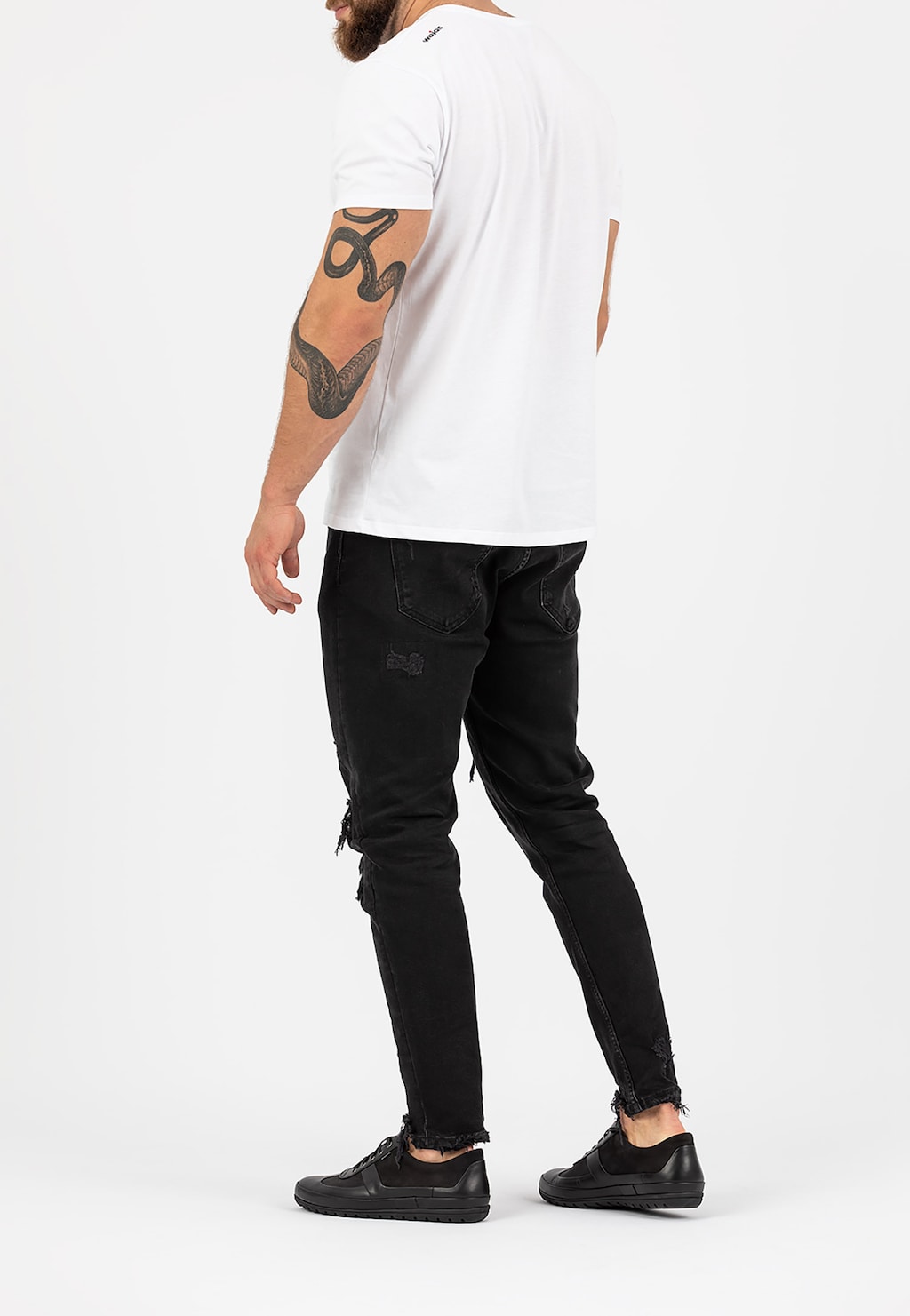 Czarne półbuty męskie na podeszwie overflex 8028-71 Widok 1