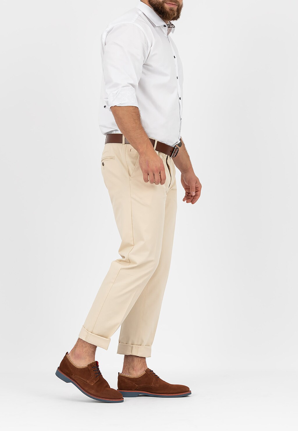 Brązowe półbuty męskie 9008-63 Widok 1