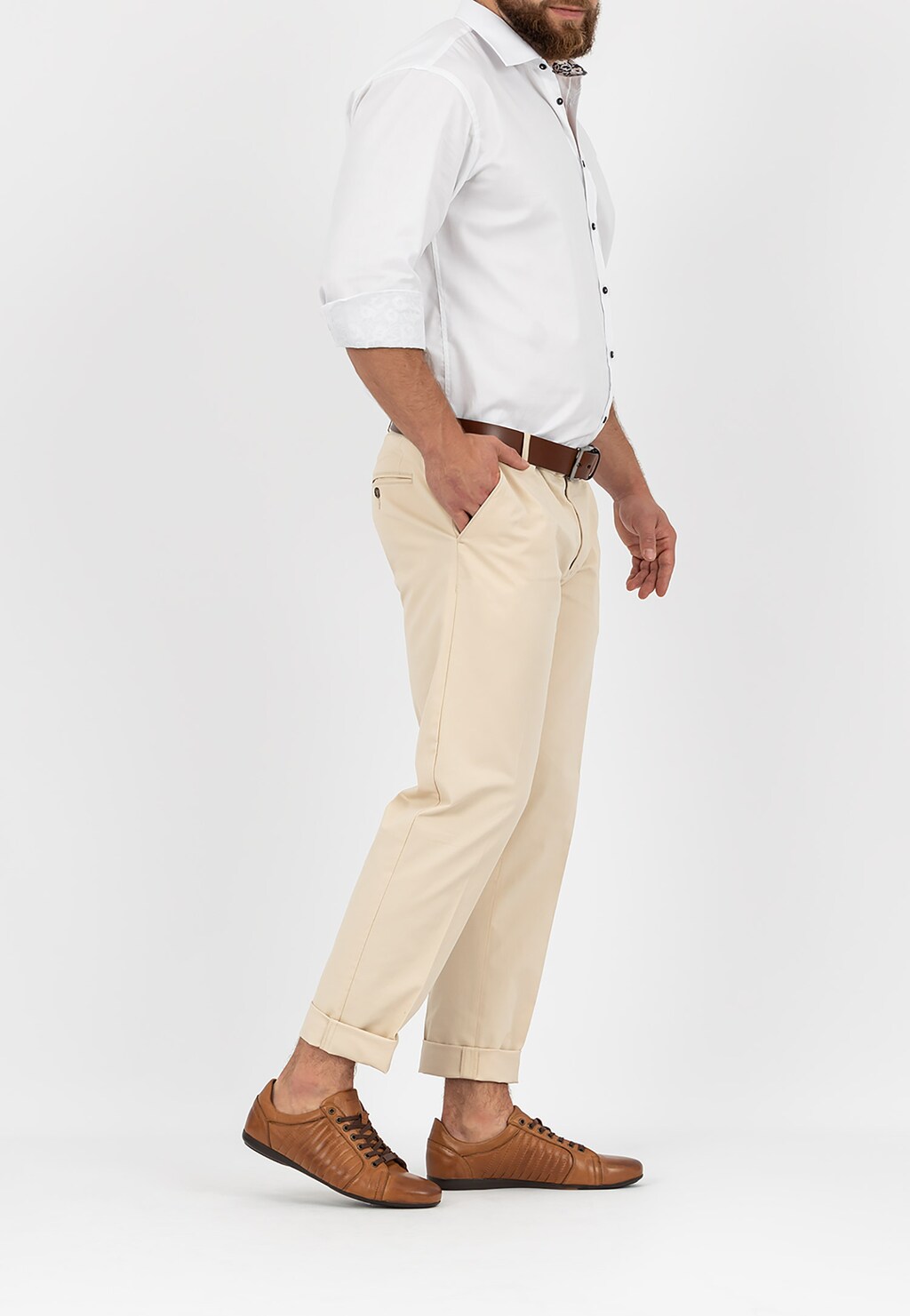 Brązowe półbuty męskie 9012-53 Widok 1