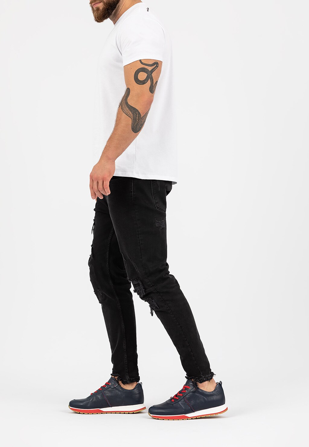 Granatowe półbuty męskie 9021-56 Widok 1