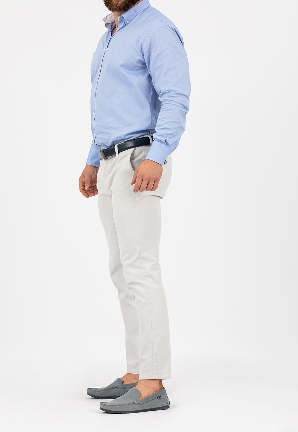 Popielate półbuty męskie 9044-60 Widok 1