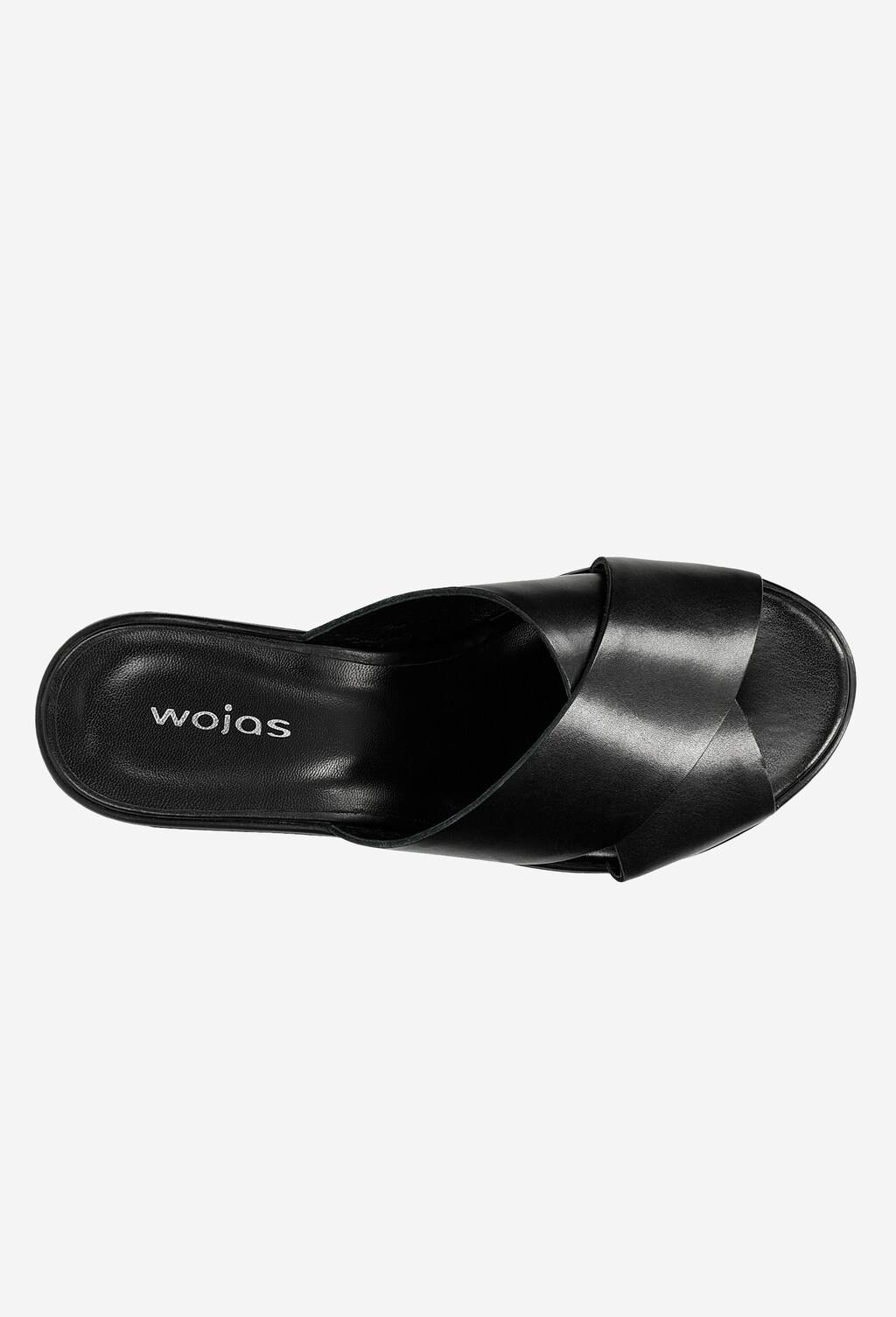 Czarne klapki damskie na koturnie 74034-51 Widok 5