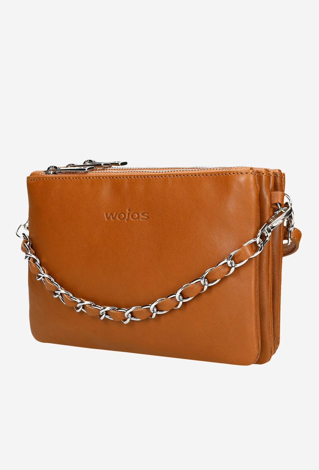 Jasnobrązowa torebka damska z ozdobnym łańcuszkiem 80117-53 Widok 3