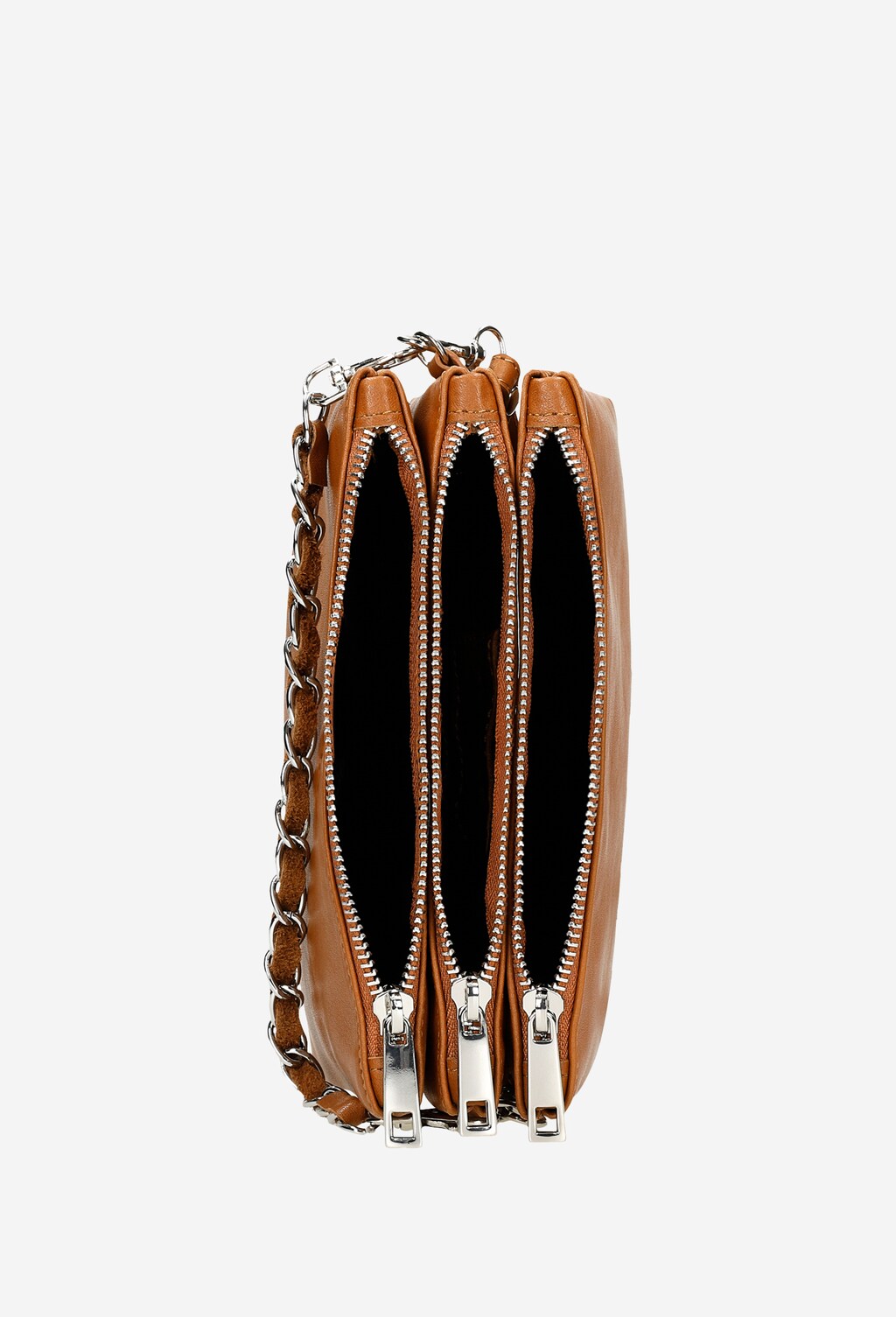 Jasnobrązowa torebka damska z ozdobnym łańcuszkiem 80117-53 Widok 6