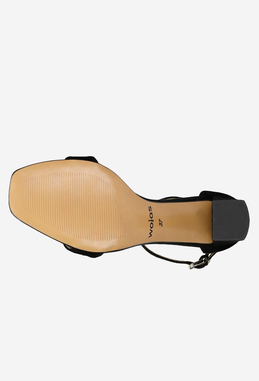 Czarne sandały damskie na obcasie 76070-61 Widok 6