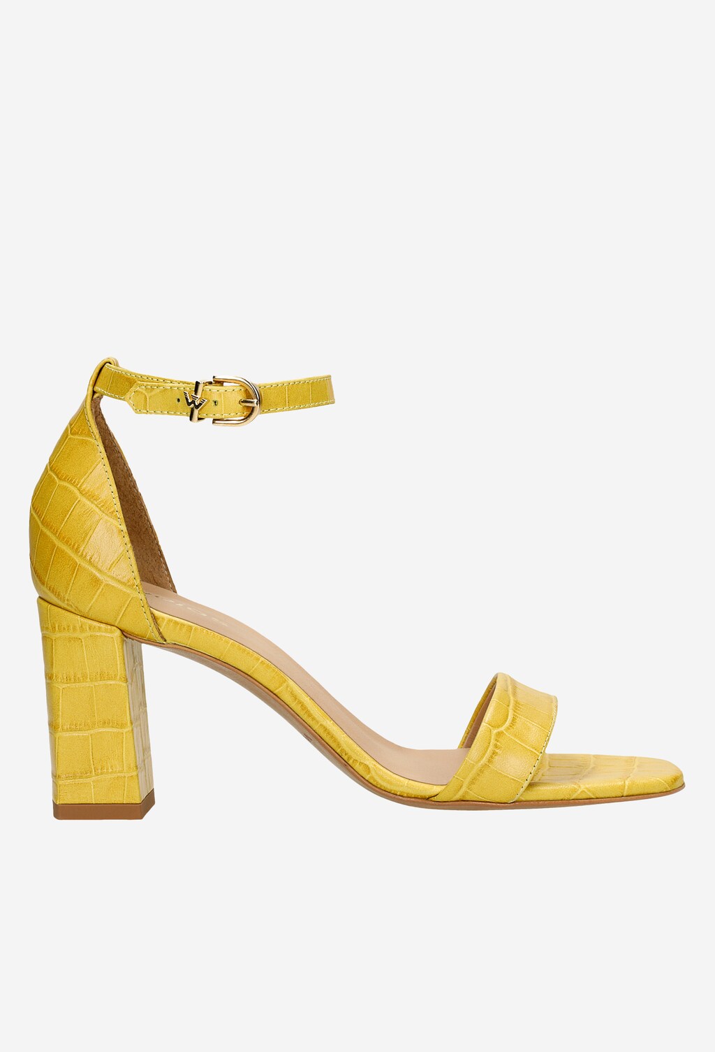 Żółte sandały damskie z motywem zwierzęcym 76070-58 Widok 1