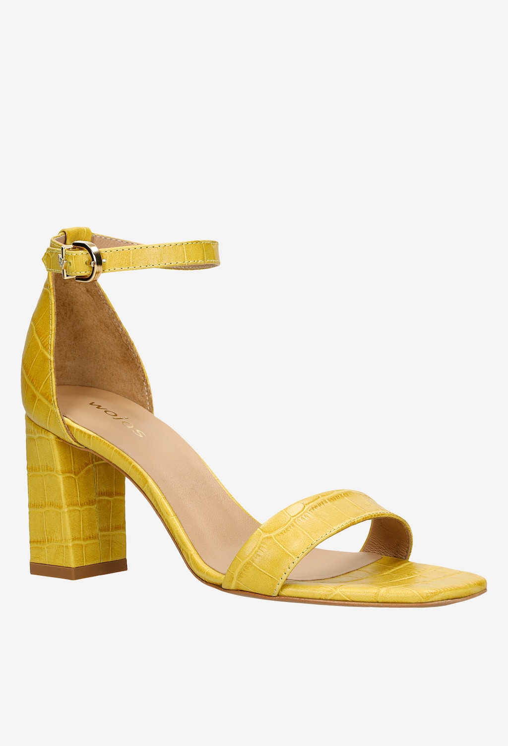 Żółte sandały damskie z motywem zwierzęcym 76070-58 Widok 2