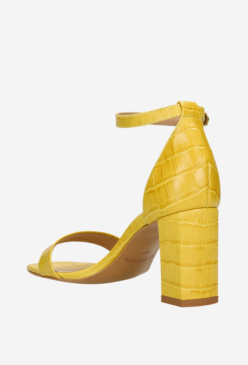 Żółte sandały damskie z motywem zwierzęcym 76070-58 Widok 3
