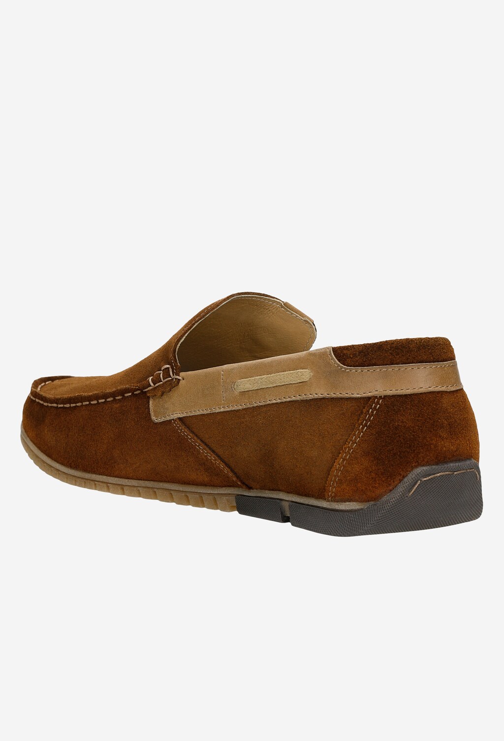 Mokasyny męskie w kolorze jasnego brązu 10040-62 Widok 4