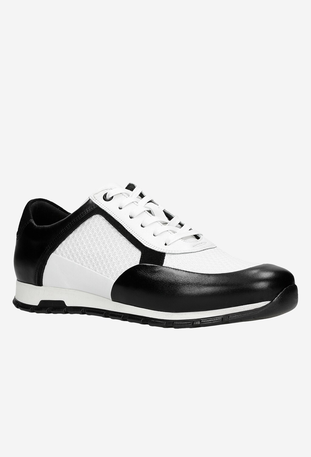 Elegantno-športové pánske tenisky v čiernobielej farbe 10082-71 Widok 3