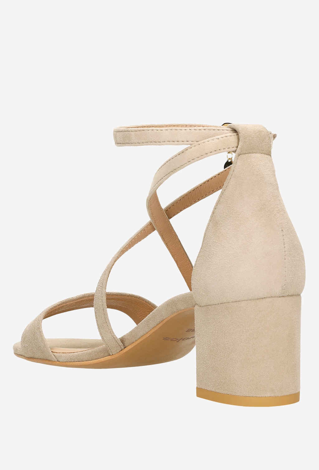 Béžové dámske sandále nízke k ležérnym outfitom 76058-64 Widok 4