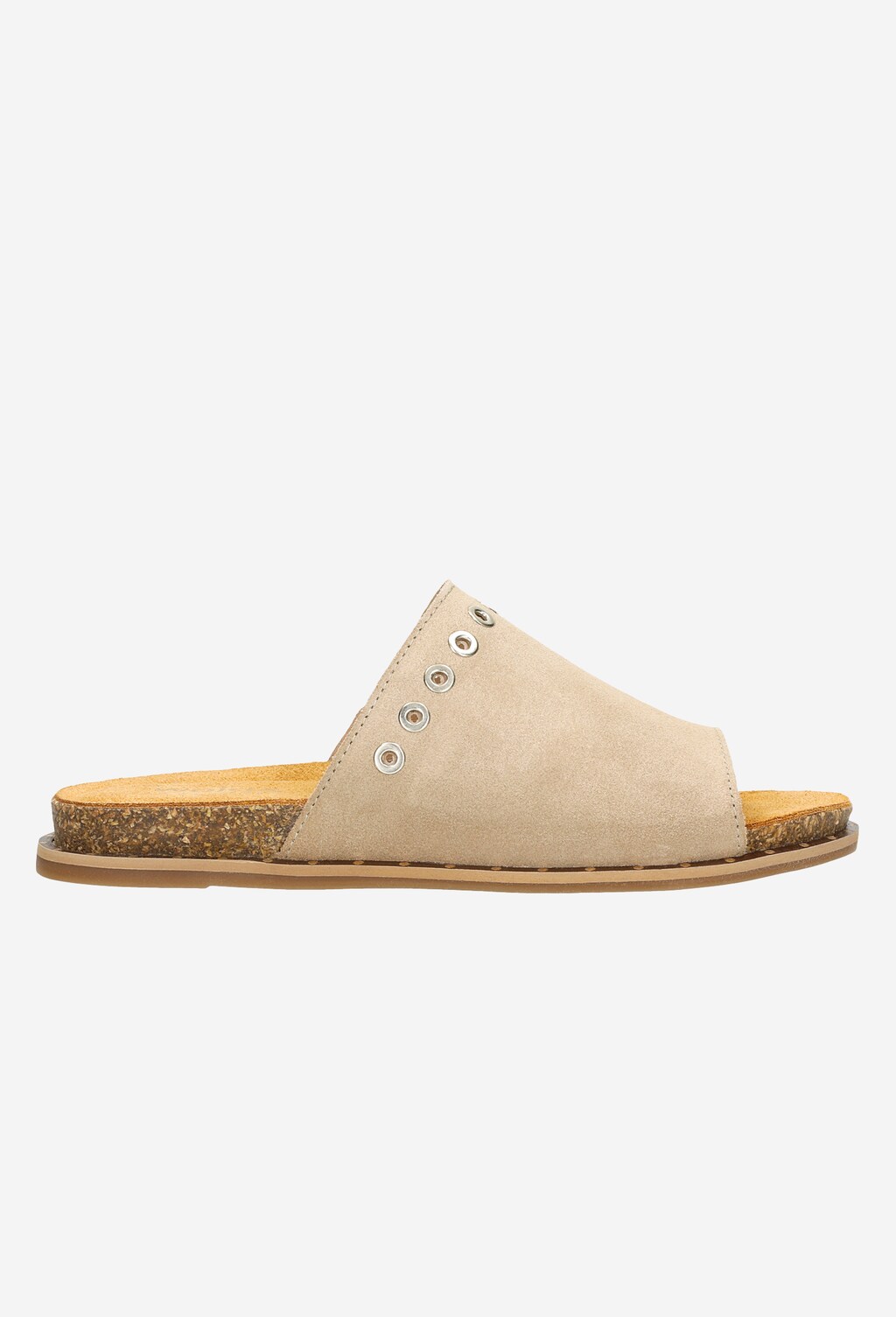 Pohodlné béžové kožené šľapky dámske na leto 74028-64 Widok 2