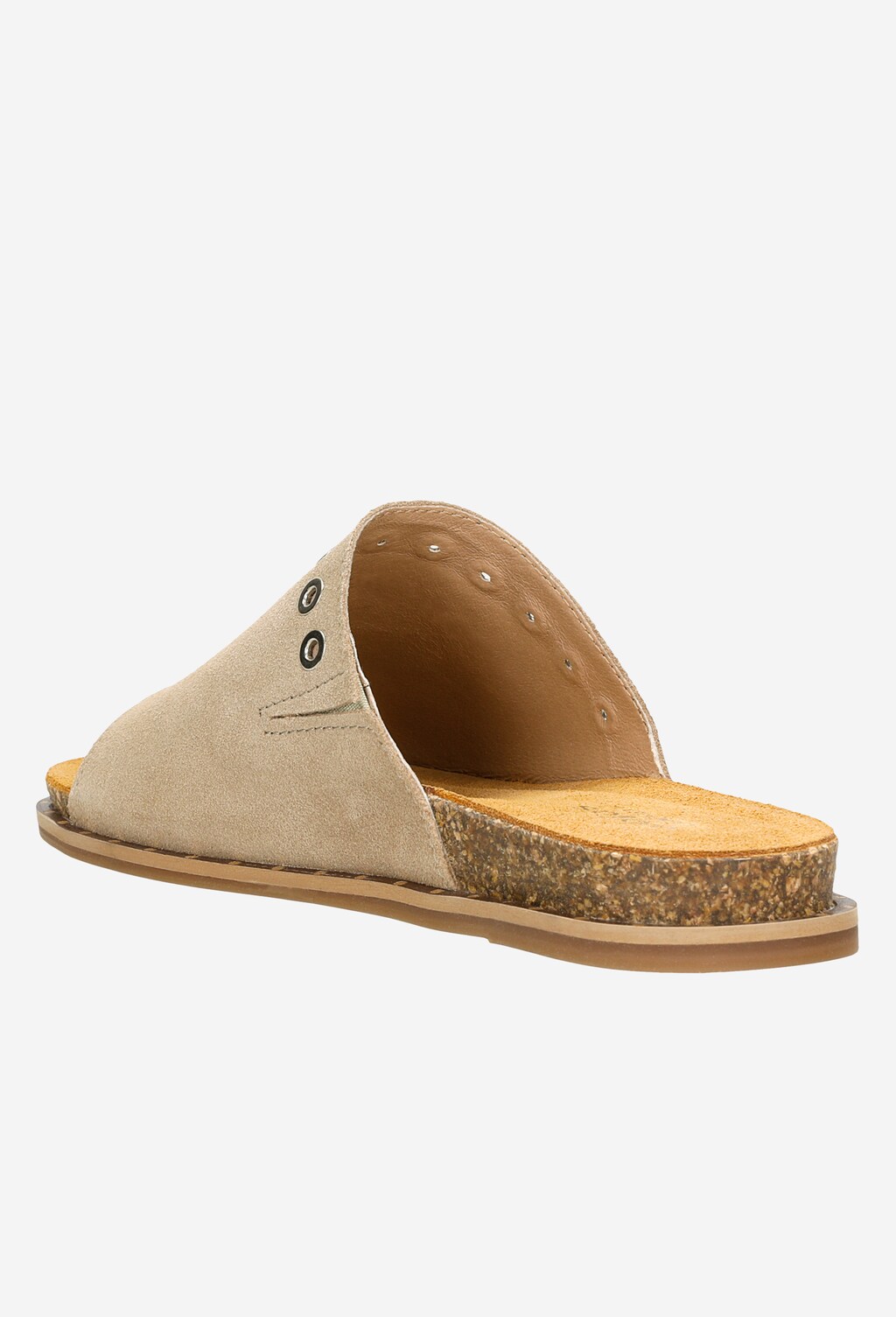 Pohodlné béžové kožené šľapky dámske na leto 74028-64 Widok 4