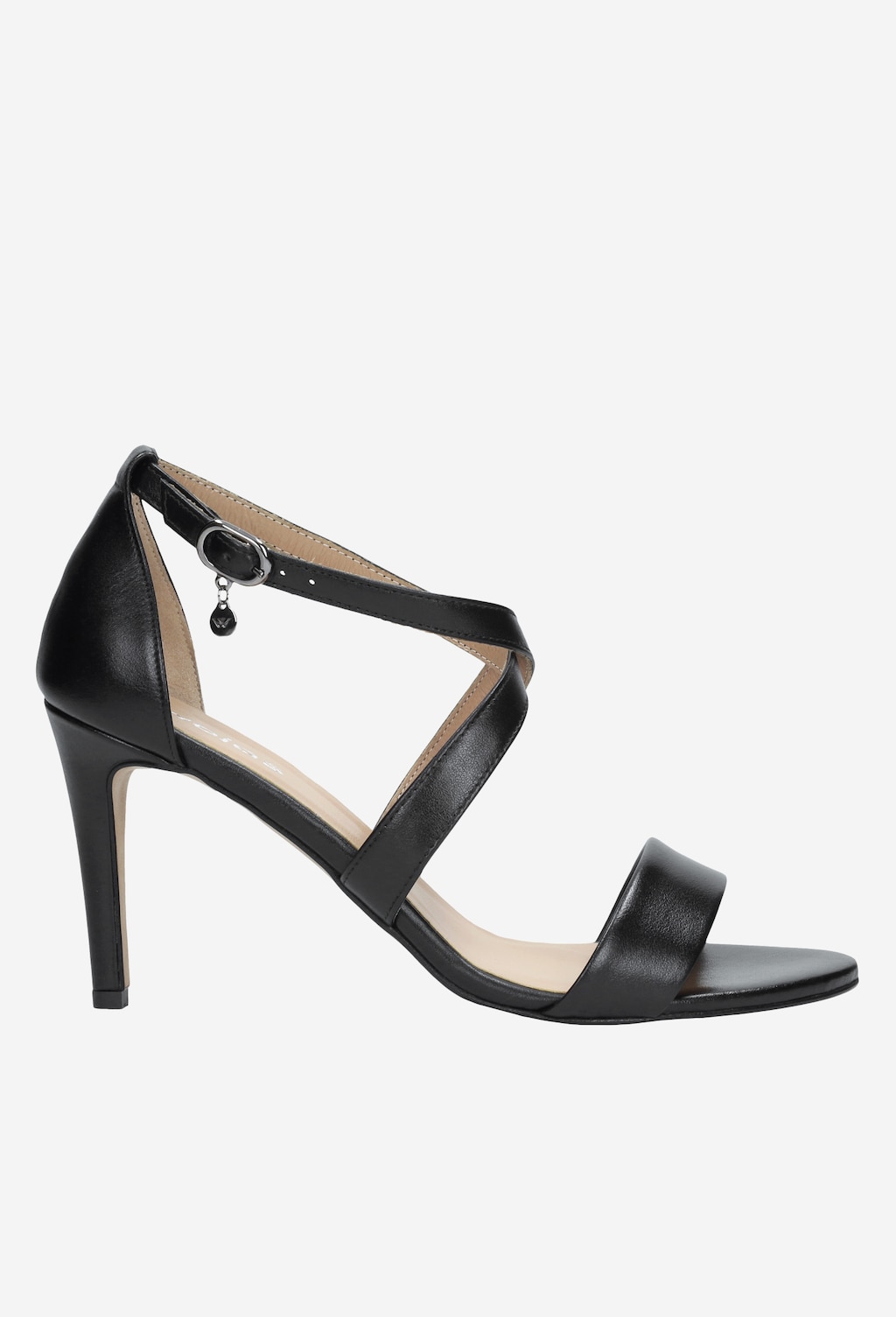 Czarne sandały damskie na szpilce 76003-51 Widok 2