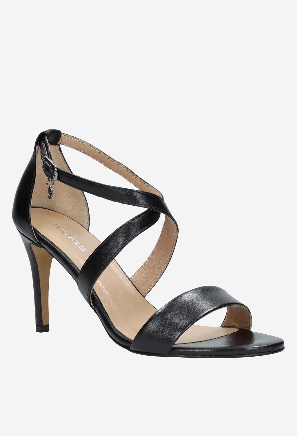 Czarne sandały damskie na szpilce 76003-51 Widok 3