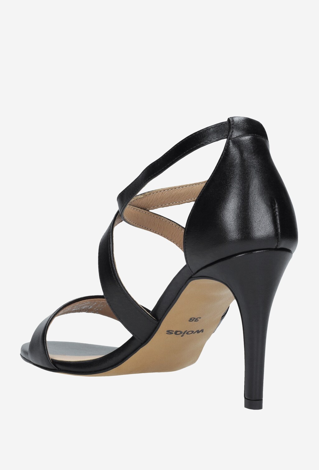 Czarne sandały damskie na szpilce 76003-51 Widok 4