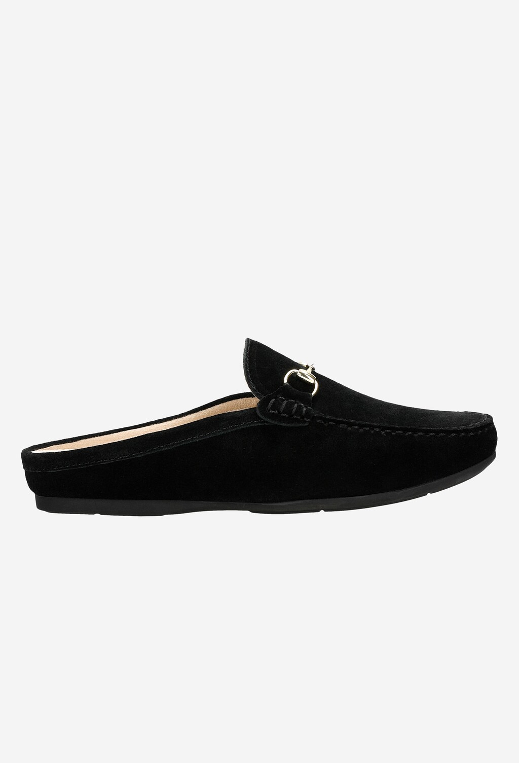 Letné šľapky dámske z čiernej velúrovej kože 74033-61 Widok 2