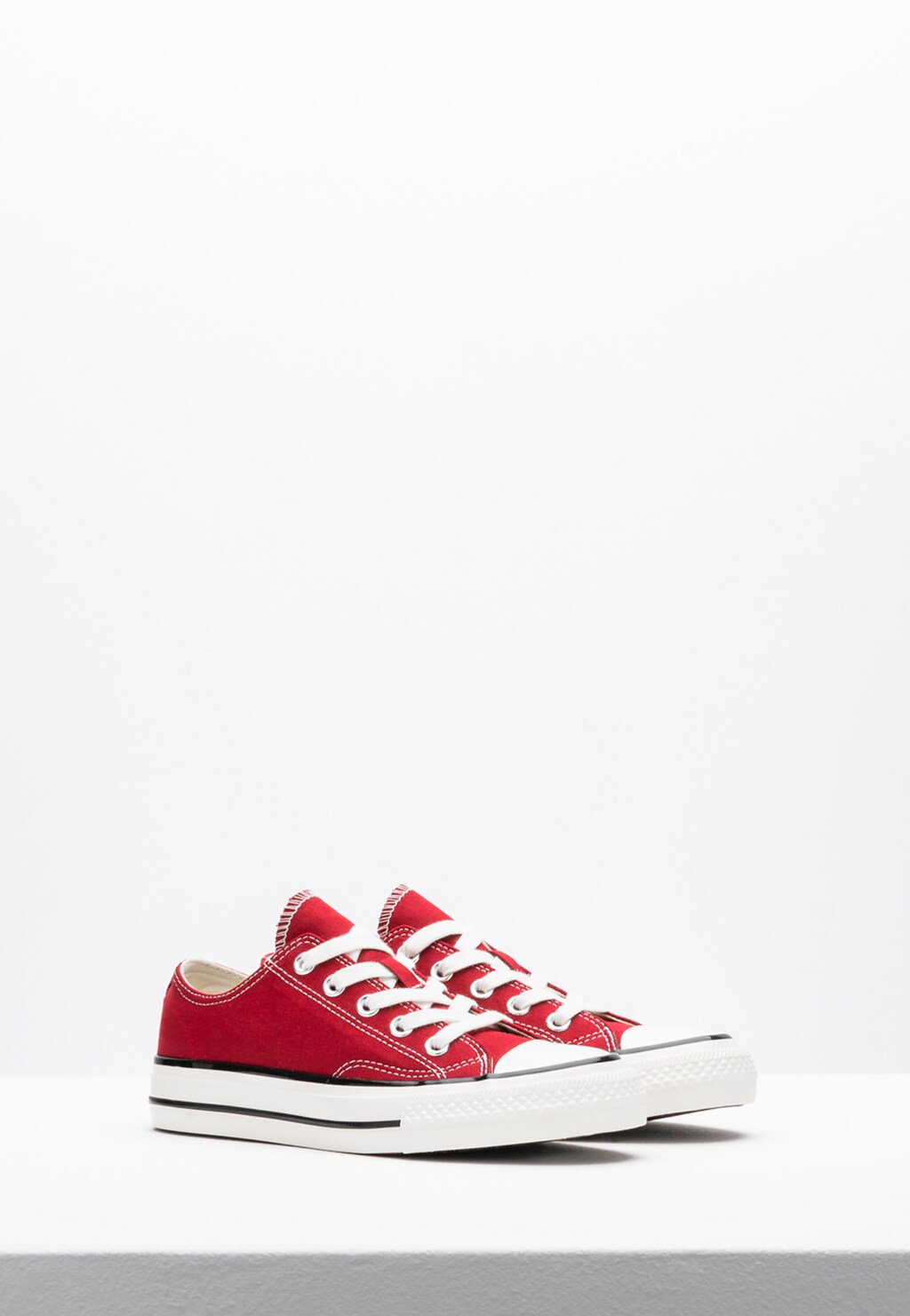 WJS materiałowe trampki damskie w kolorze bordowym WJS64020-12 Widok 3