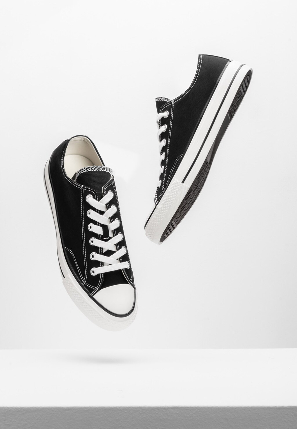 WJS czarne trampki męskie w stylu casual WJS10002-11 Widok 3