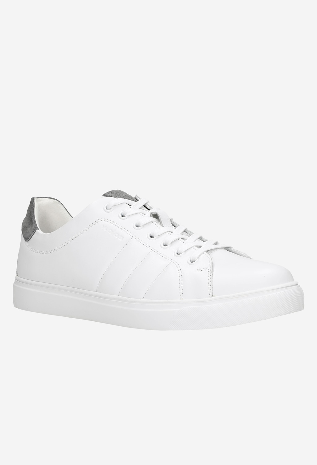 Kožené sneakersy pánske v neutrálnej bielej farbe 10046-59 Widok 3
