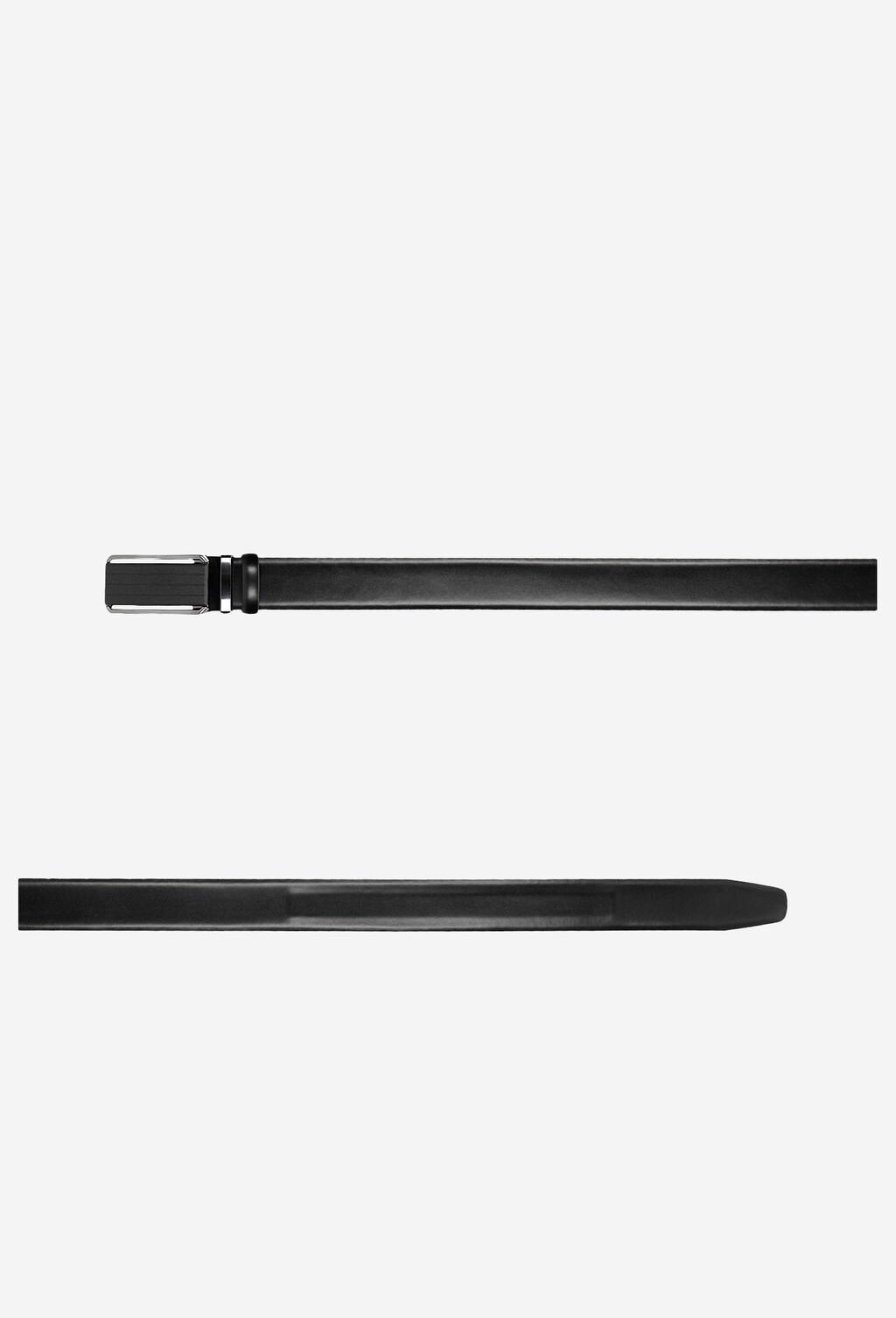 Czarny pasek męski z pełną klamrą 93050-51 Widok 3