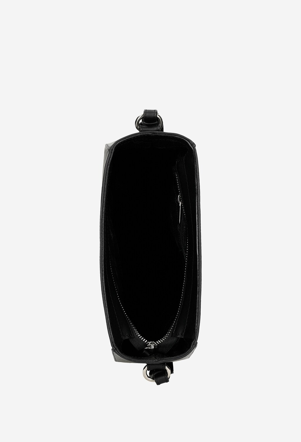 Czarna torebka damska z gładkiej skóry licowej 80135-51 Widok 6