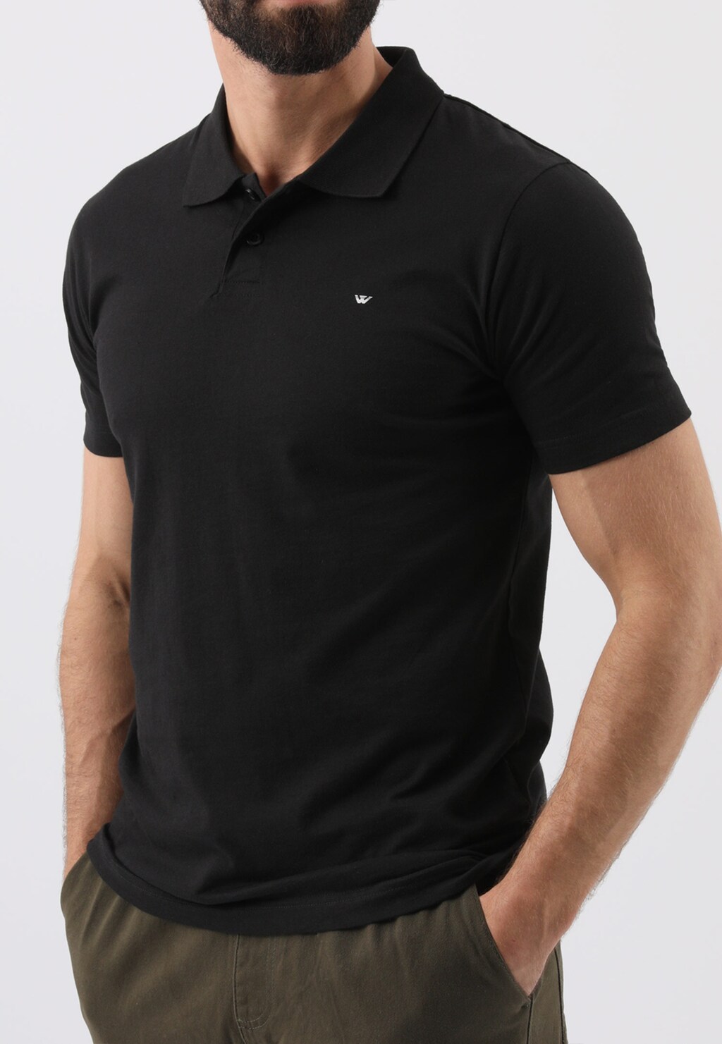 Buďte rebel v čiernom pánskom tričku značkovom 98008-81 Widok 1