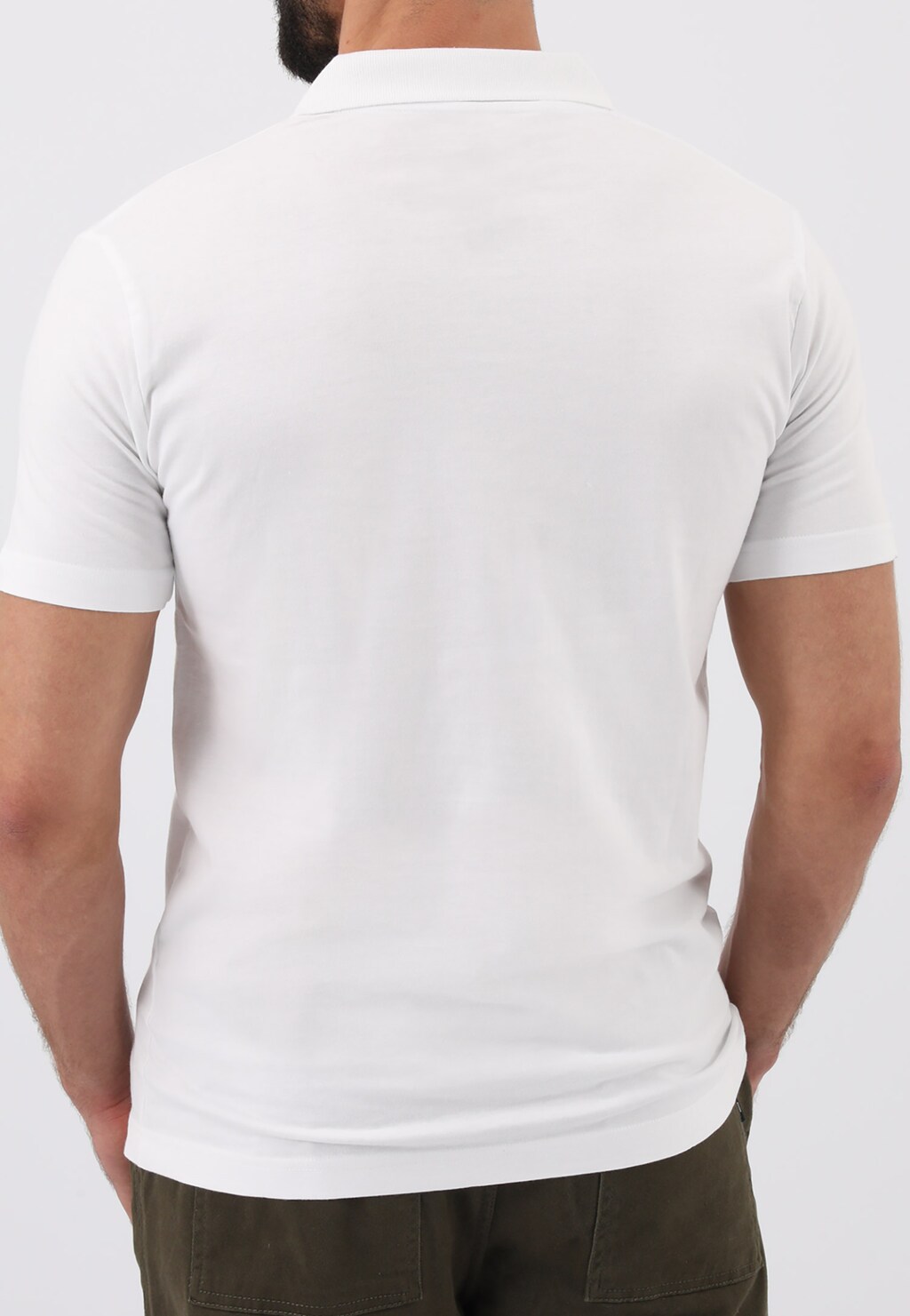 Biele bavlnené pánske tričko pre každého elegána 98008-89 Widok 2