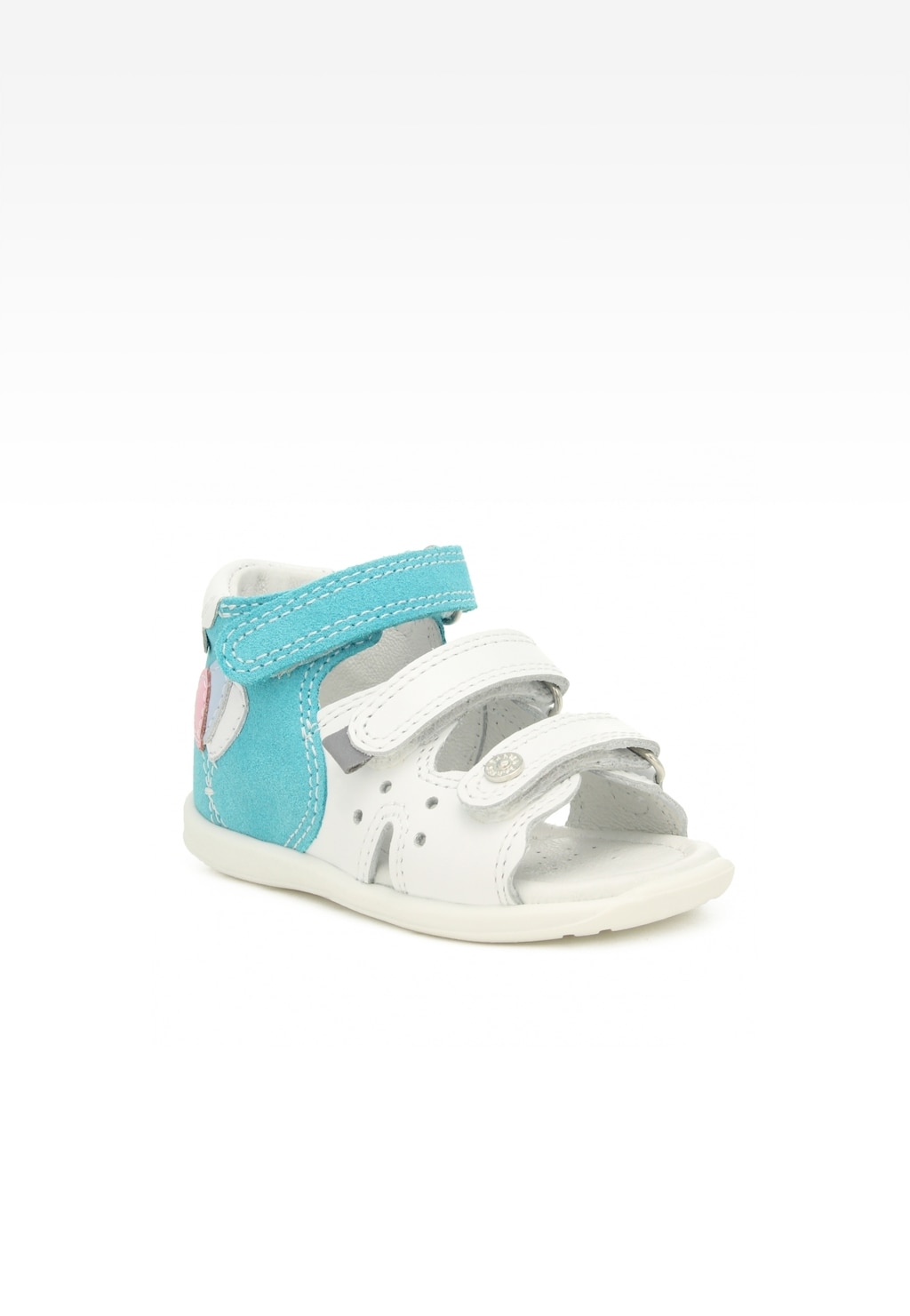 Sandále BARTEK 71158-0003, pre dievčatá, bielo-zelené Widok 2