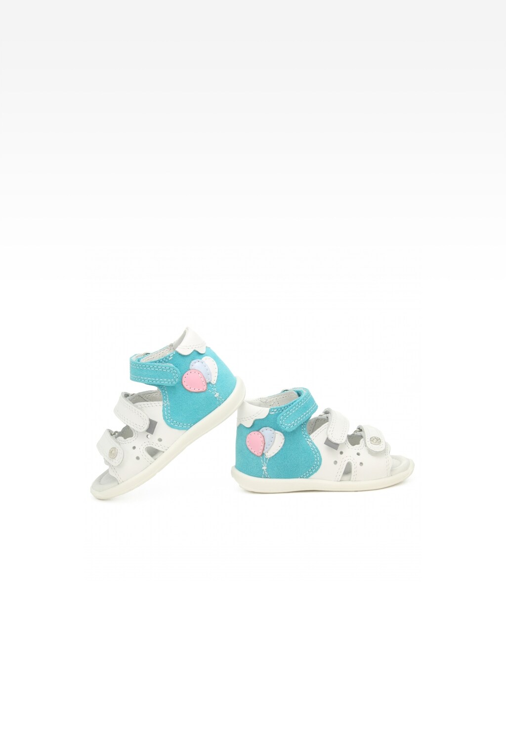 Sandále BARTEK 71158-0003, pre dievčatá, bielo-zelené Widok 6