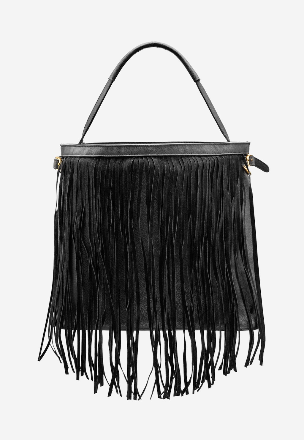WJS czarna torebka damska z frędzlami WJS76025-51 Widok 2
