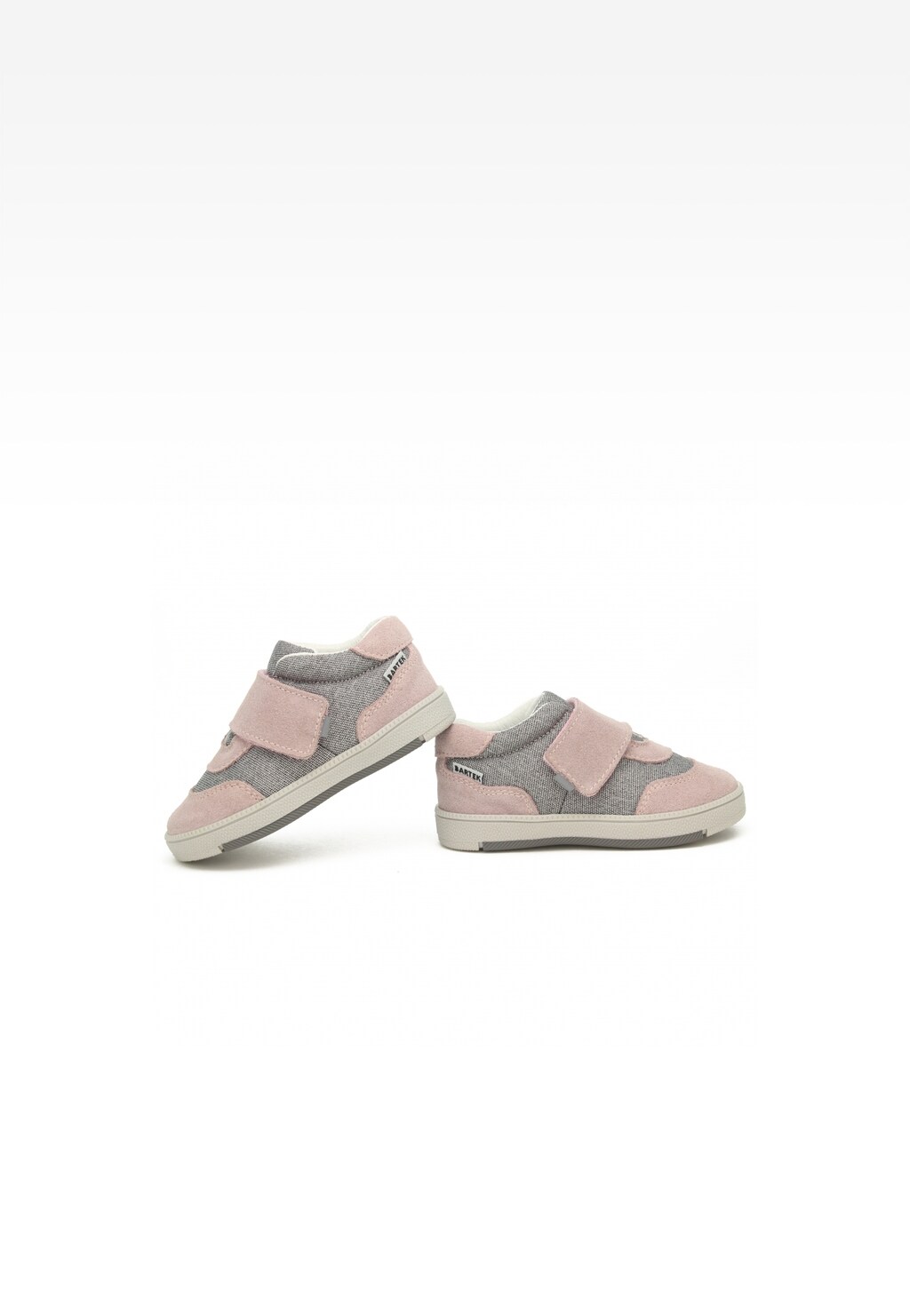 Sneakers BARTEK 11141009, dla dziewcząt, różowo-szary Widok 6