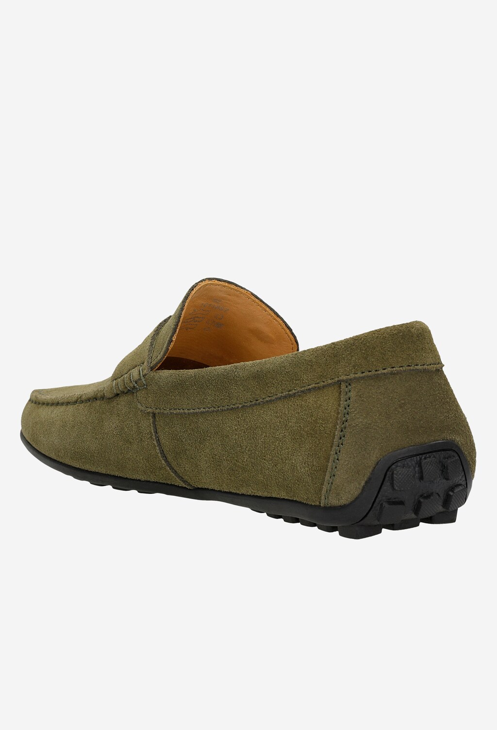 Zielone mokasyny męskie z czarną podeszwą 10116-67 Widok 4